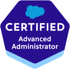 certified salesforce-advanced administrator badge.